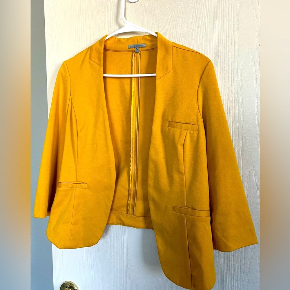 Beautiful Gold-Yellow blazer, Charlotte Russe. Size M.